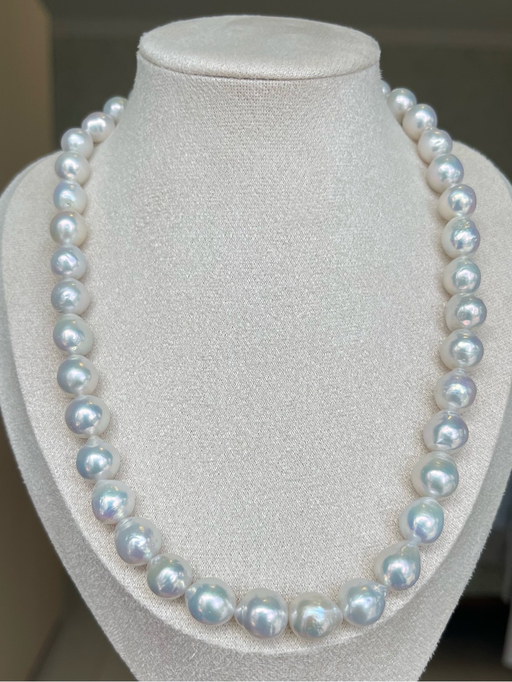 Classic White Baroque Pearl Necklace - Elegant Women’s Jewelry